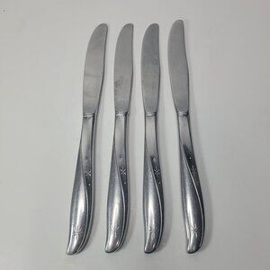Oneida Community Stainless Flatware Twin Star Set of 4 Butter Knives Knife